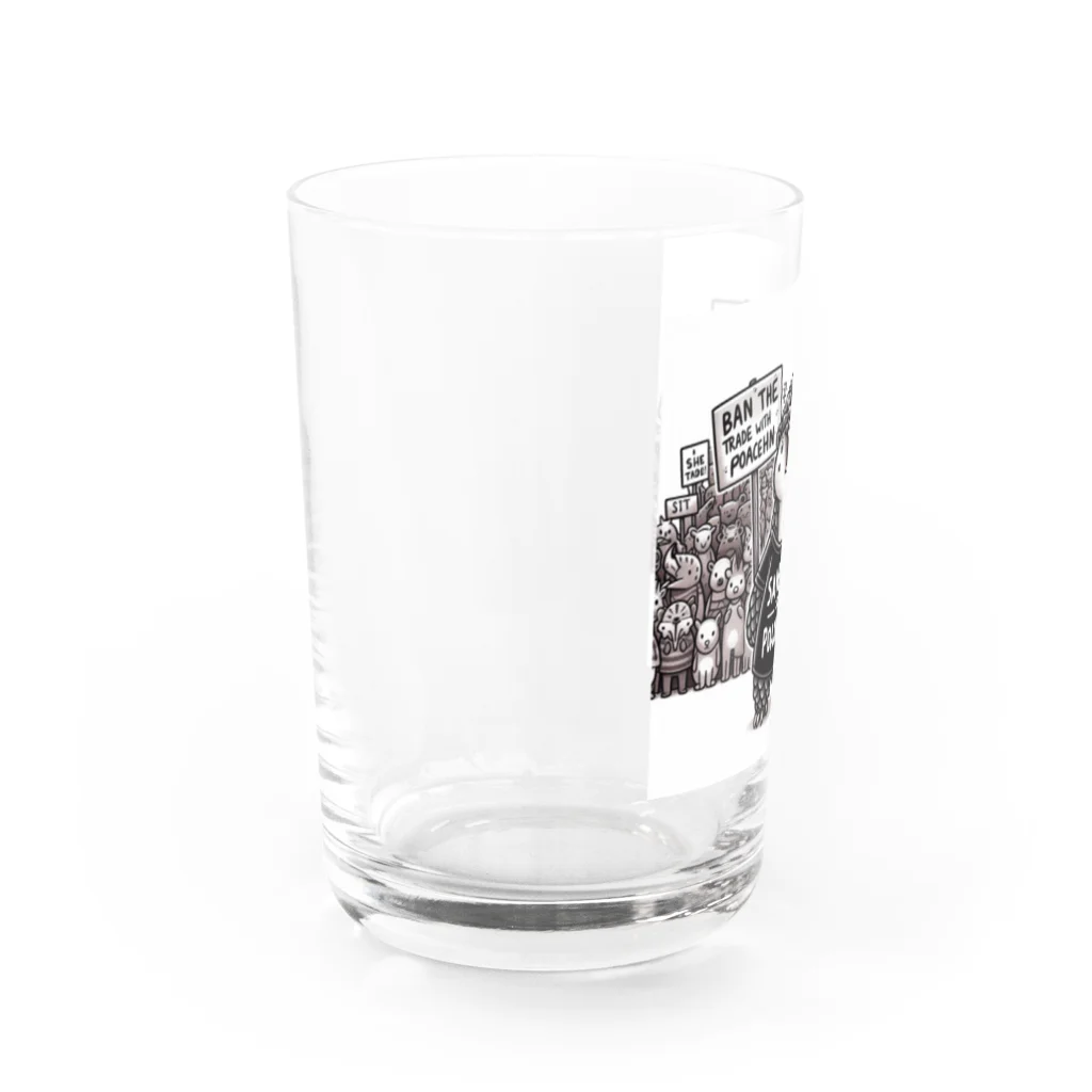 STOP POACHNGのPANGOLIN（センザンコウ） Water Glass :left