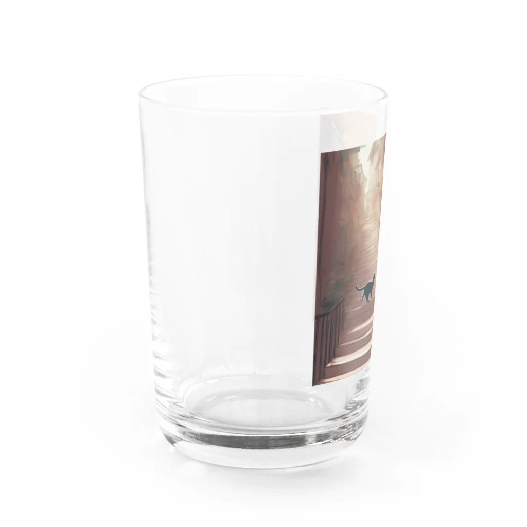 スウィート・アニマル・アートの幸運の黒猫 Water Glass :left