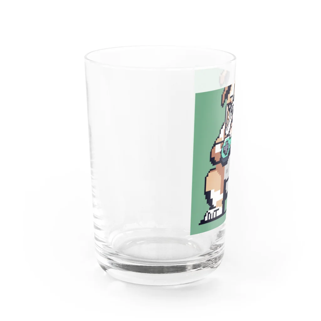 barisukaのゲーム中毒のブルドッグ Water Glass :left