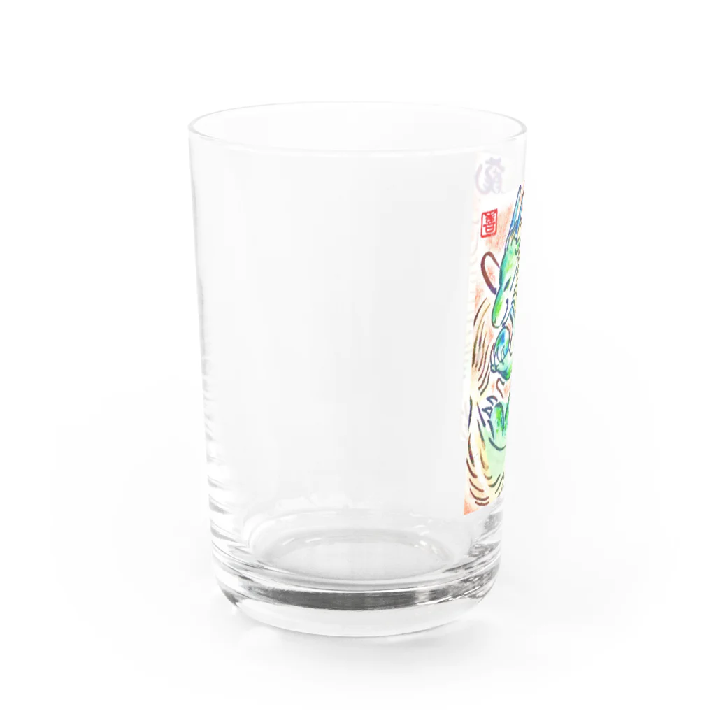Asahi@水墨画アートの開運🐉 Water Glass :left