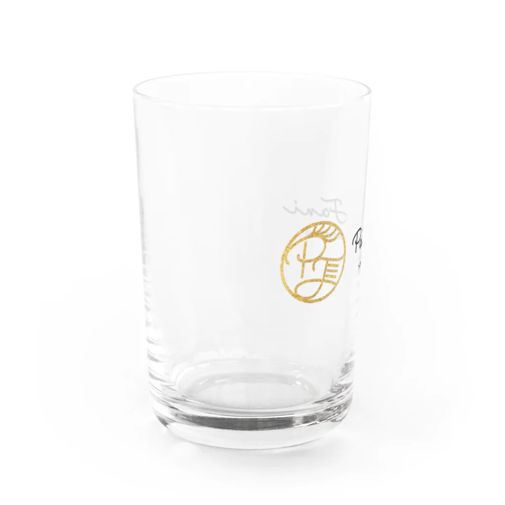 pati_faniのpati fani　ロゴ　横バージョン Water Glass :left