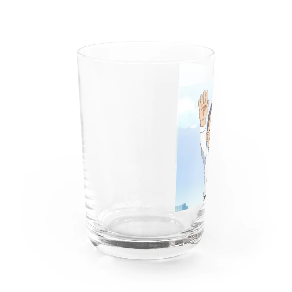 なお（ｻﾗﾘｰﾏﾝ）＠AI使って情報発信中の寝グセ？＠サラリーマン Water Glass :left