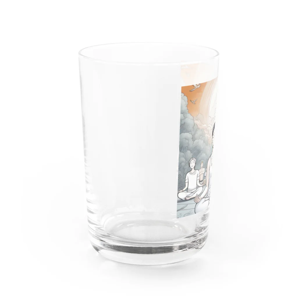 love MONSTERのヨガさん Water Glass :left