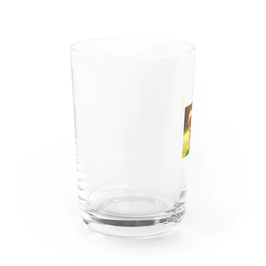 kaakanchan7のトイプードルのさんちゃん遊び疲れた Water Glass :left