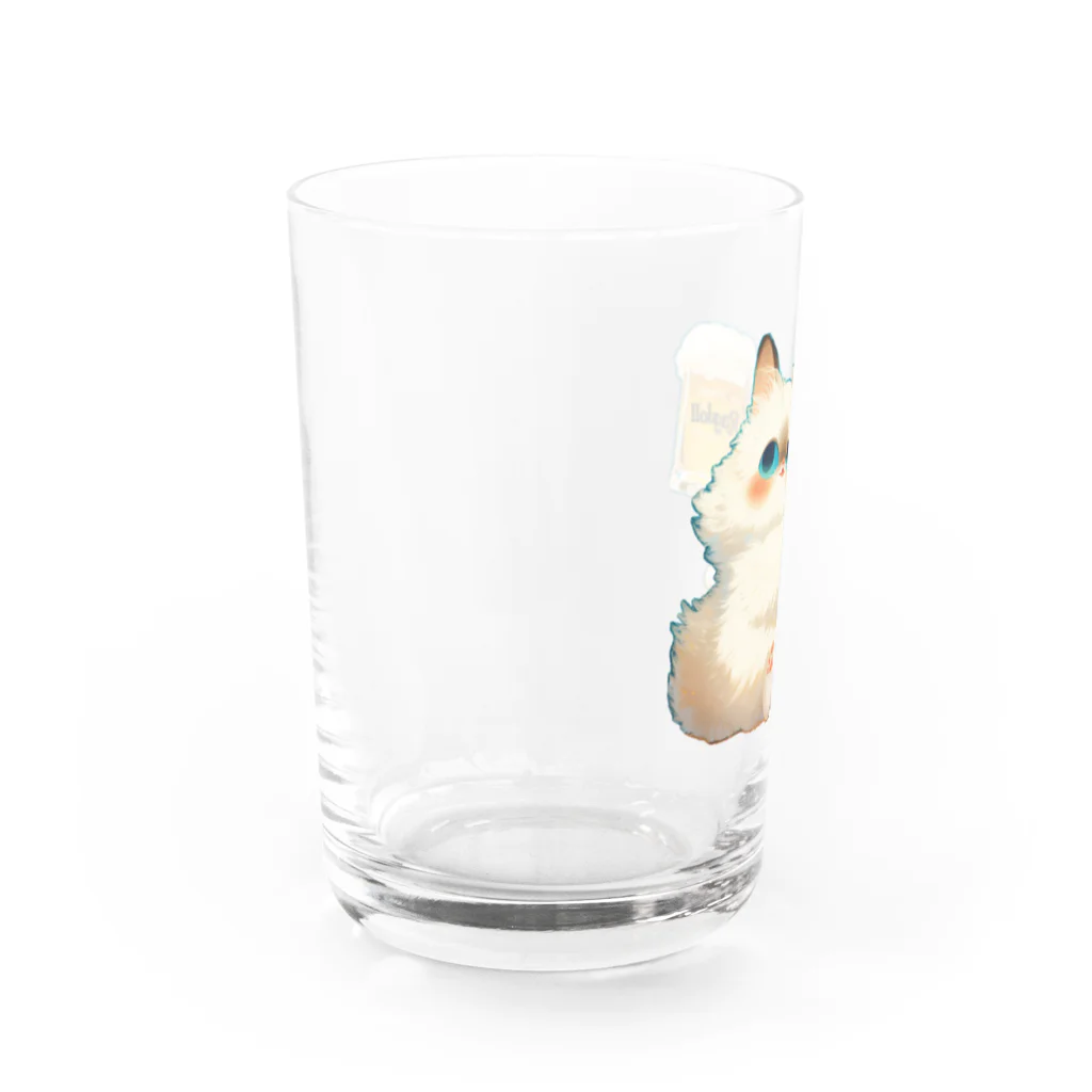 ビール姐さんのほろ酔いミア Water Glass :left