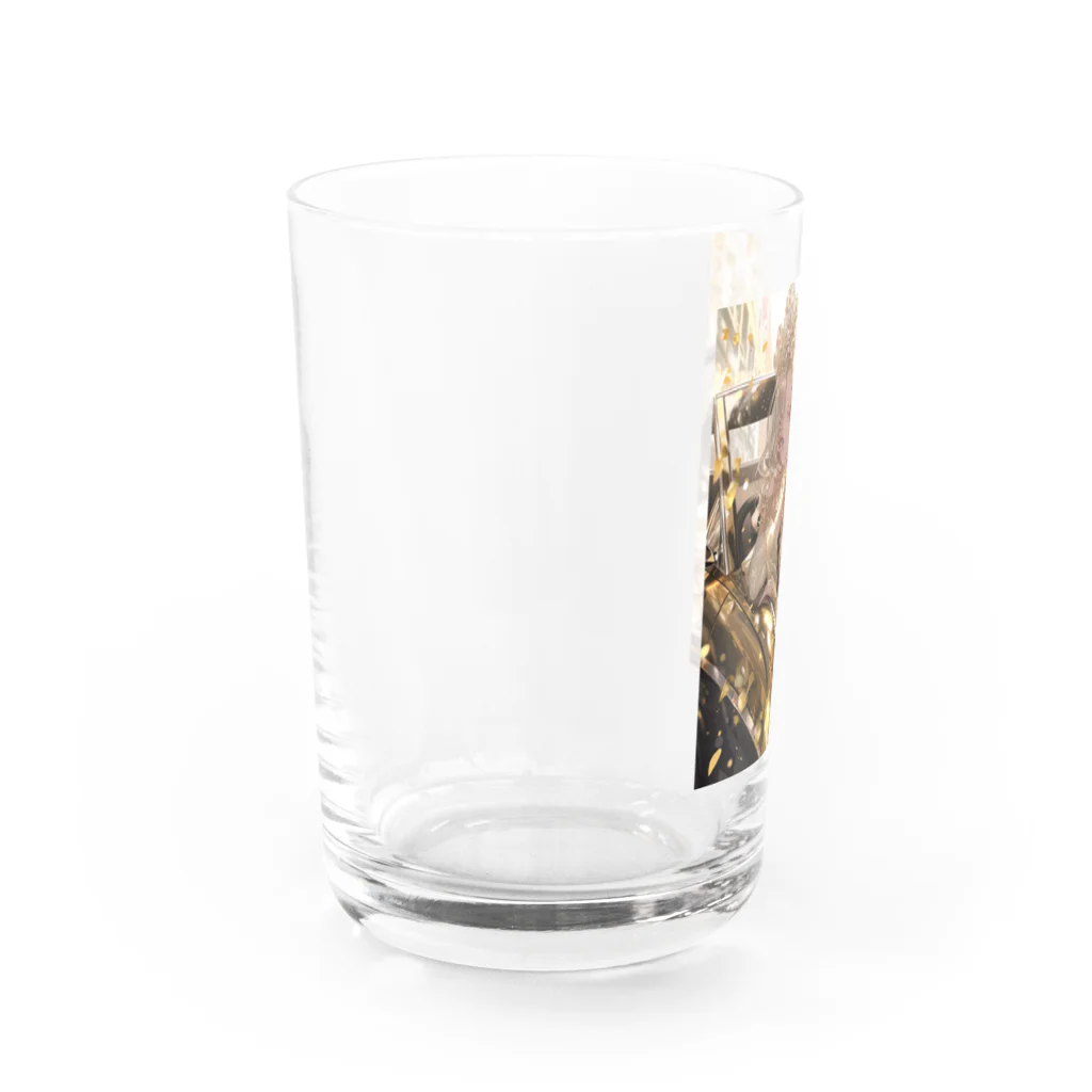 AQUAMETAVERSEのゴールドオープンカー sanae 2074 Water Glass :left