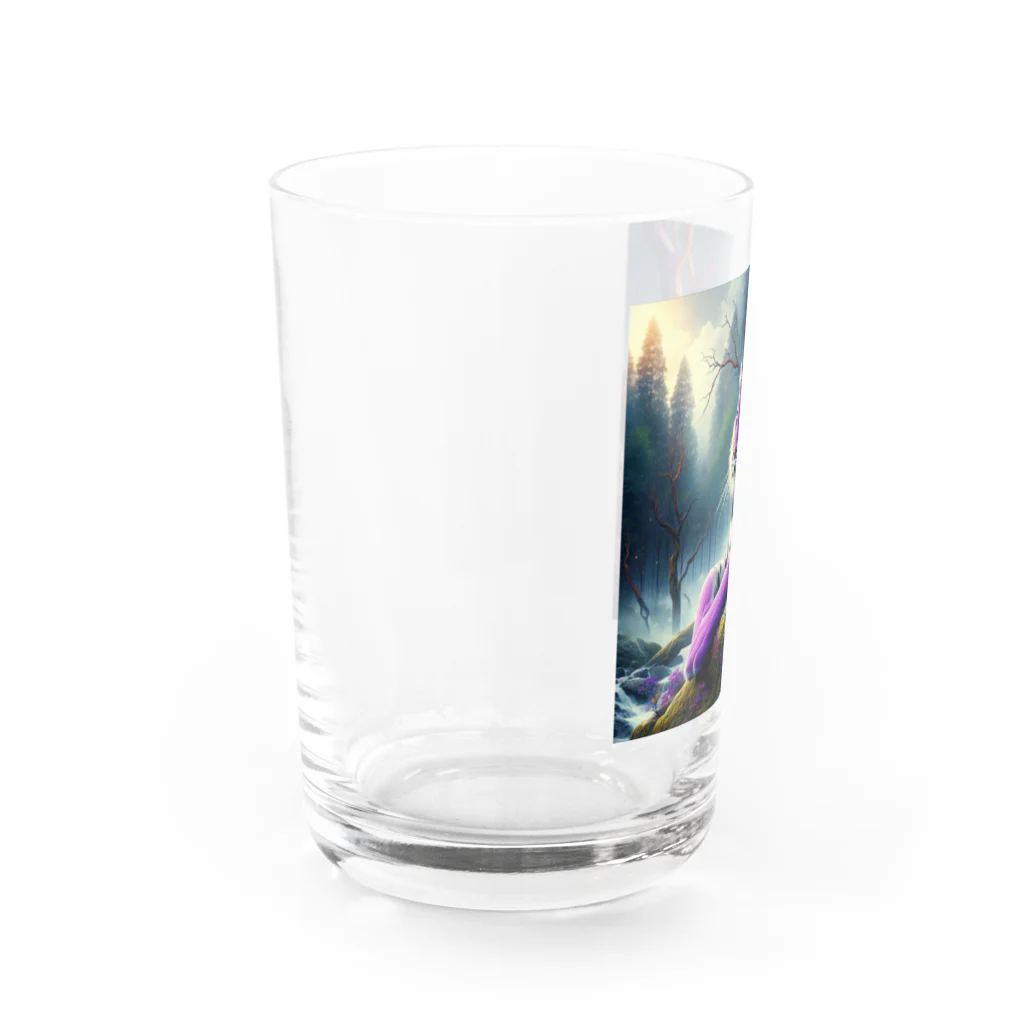 Motidukiの 紫色なトラ Water Glass :left