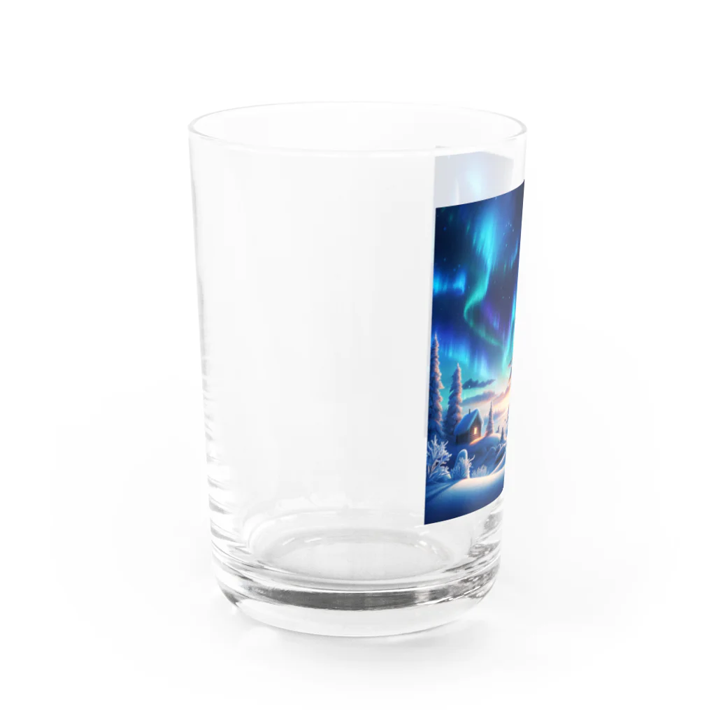 すずらん24のオーロラのある風景 Water Glass :left