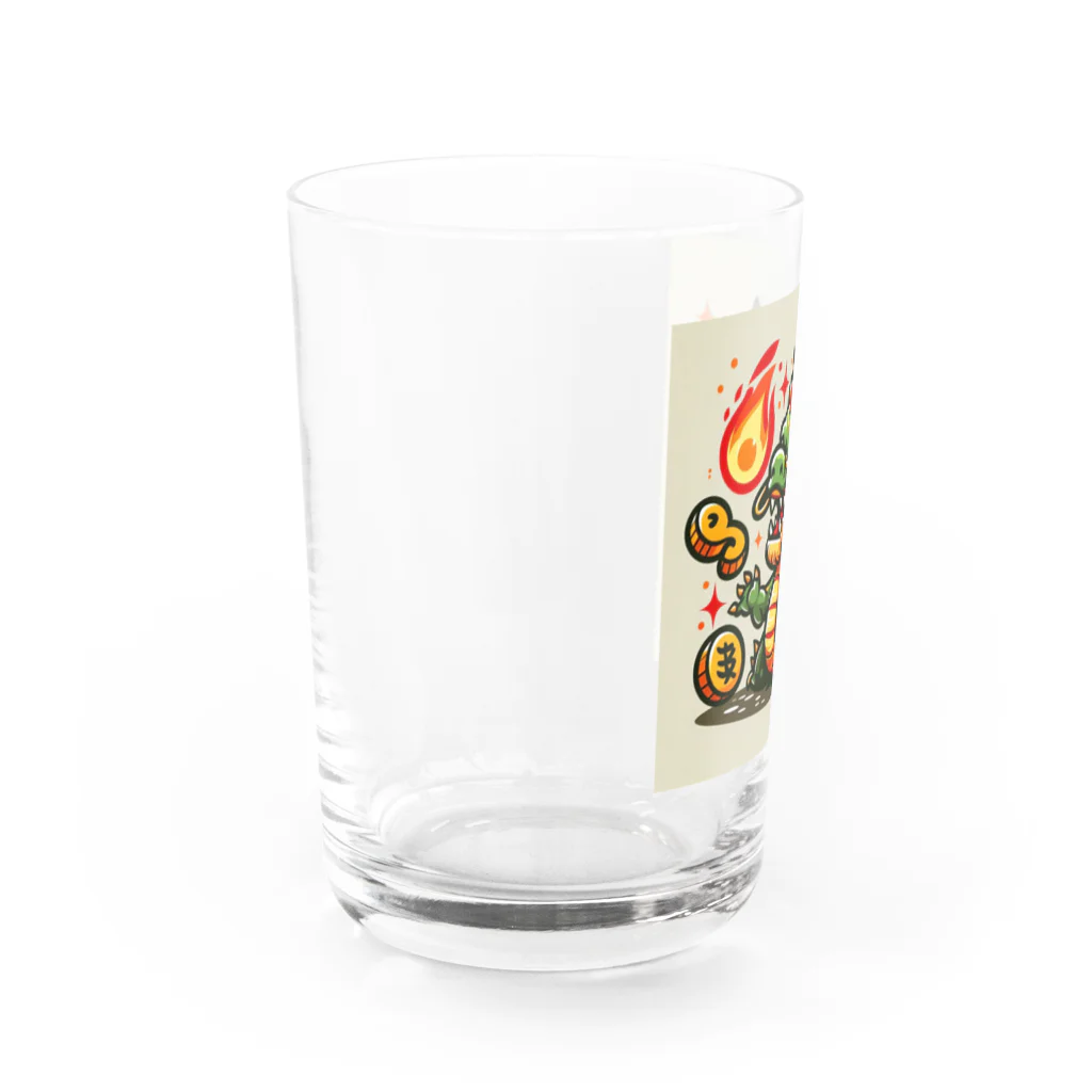 wtr3045のゴールドドラゴン Water Glass :left