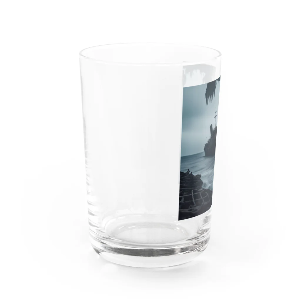 Dark Fの暗黒の海に浮かぶ腐敗した船の墓場 Water Glass :left