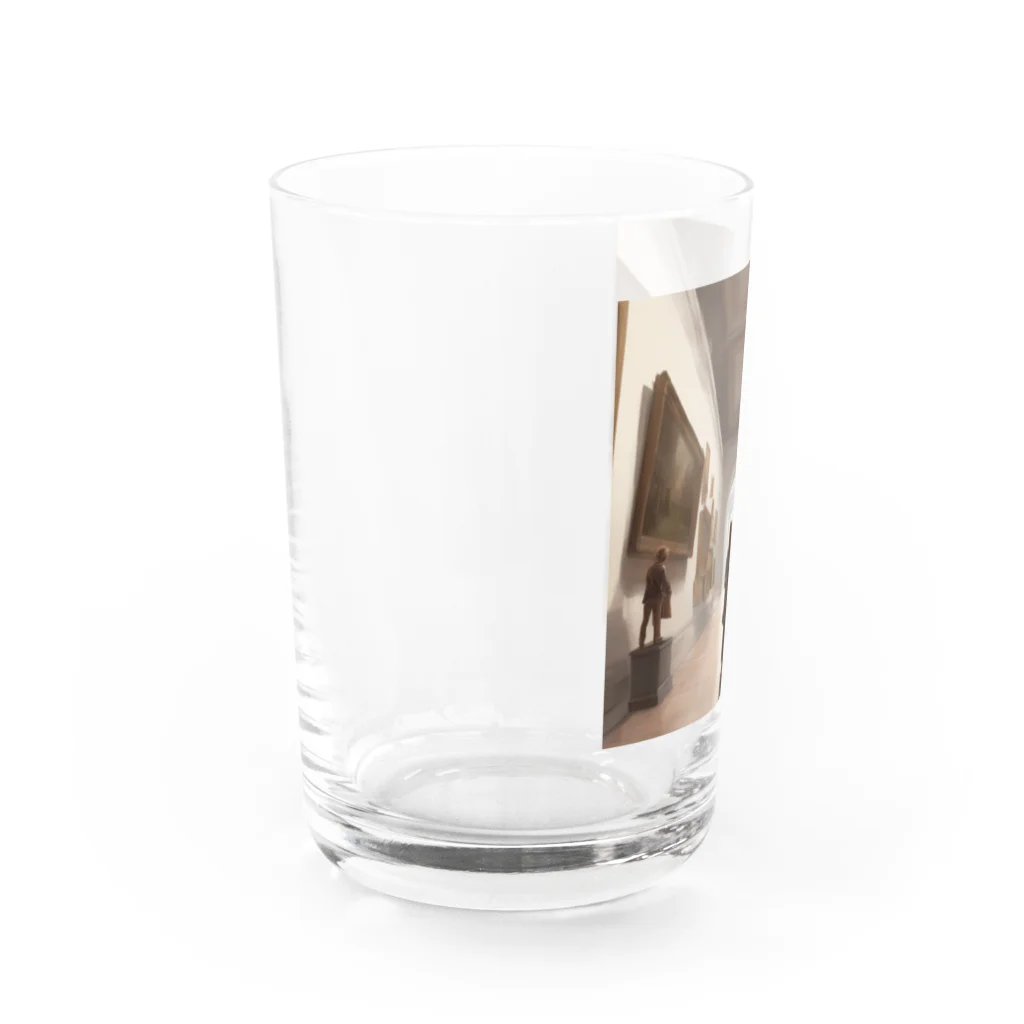 こにこの美術館を歩く女の子 Water Glass :left