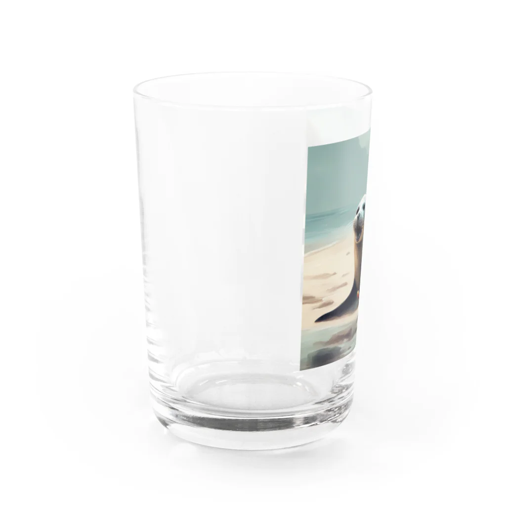 Caneletの食べているあざらし Water Glass :left