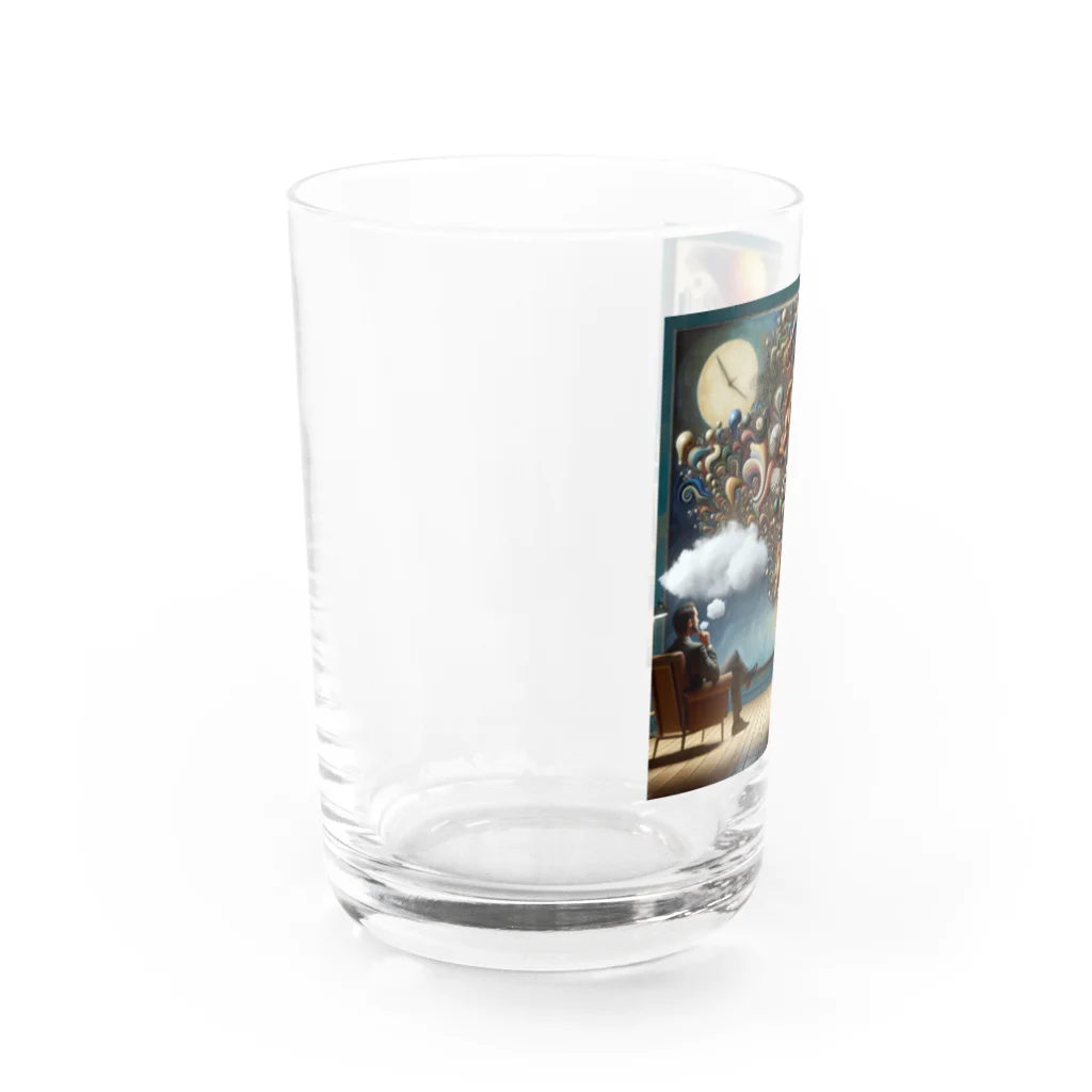 hirokikojimaの自分の内面と向き合っている紳士 Water Glass :left