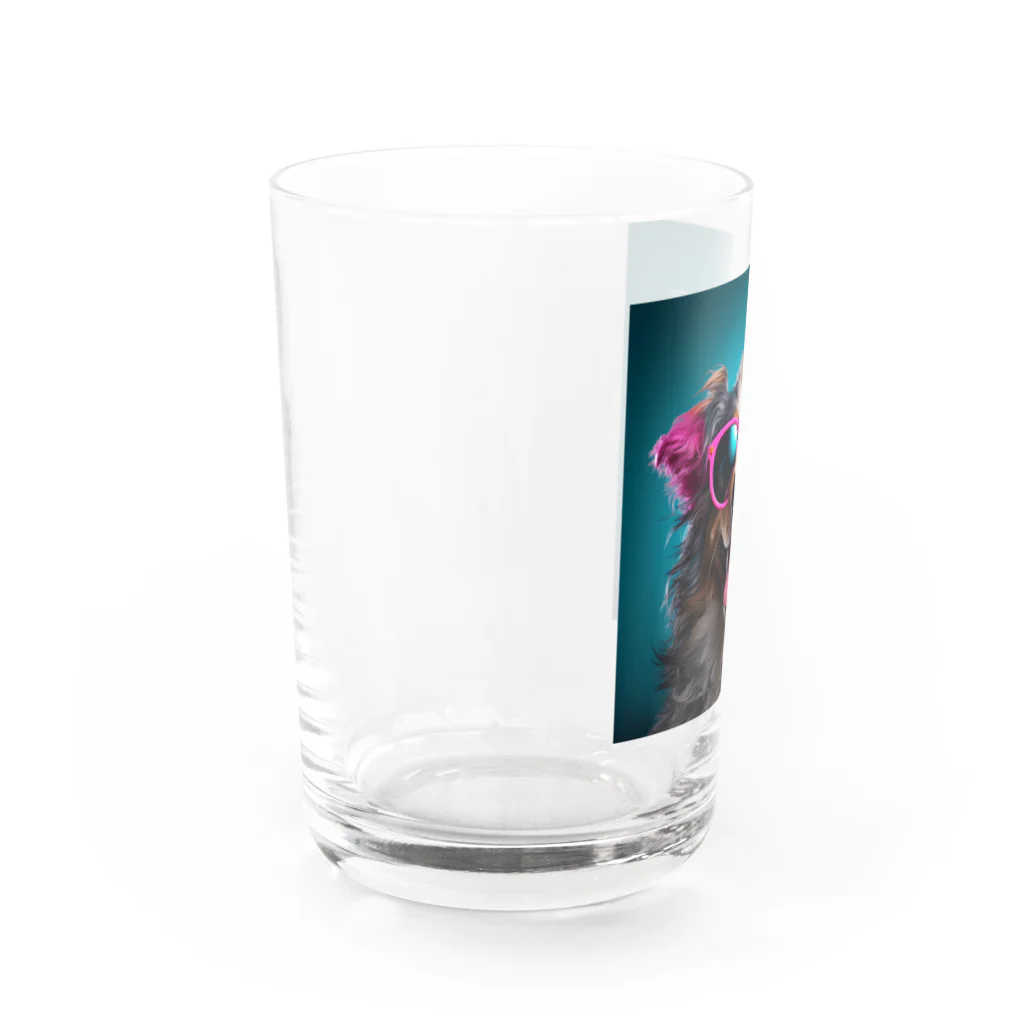 AQUAMETAVERSEのサングラスをかけた、かわいい犬 Marsa 106 Water Glass :left