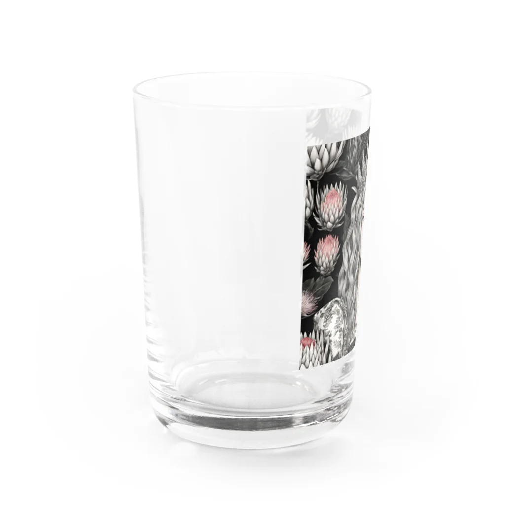 プリンゴブリンのキングプロテア子さん Water Glass :left