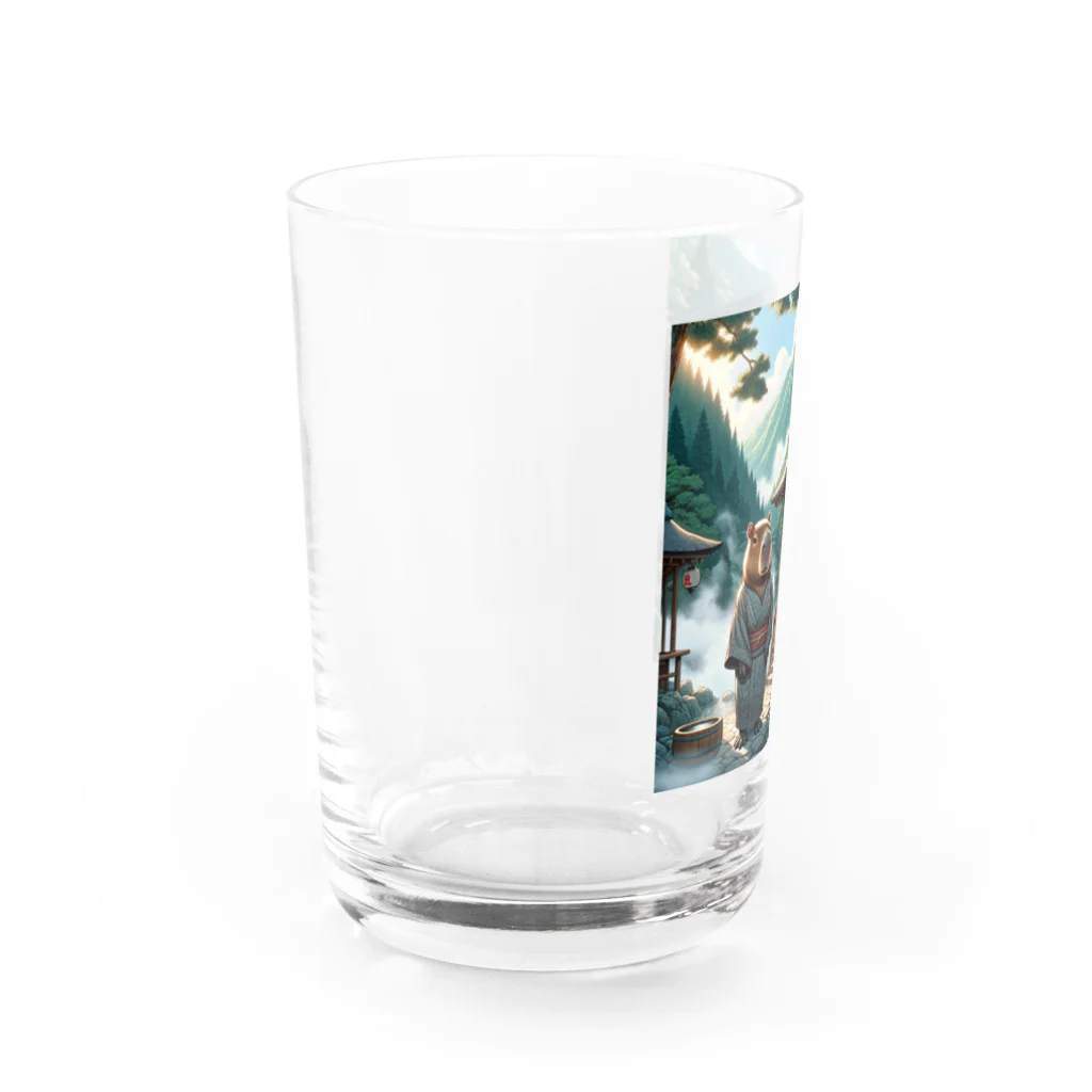 アニマル達の温泉旅館を営むカピパラ Water Glass :left