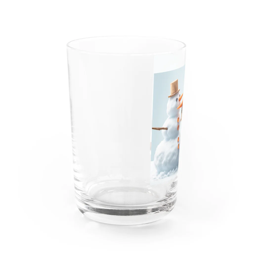 hirashoの雪だるまとマーモット Water Glass :left