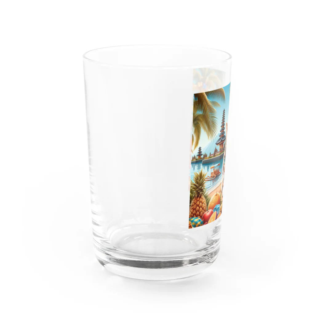 jkmurataの旅大好きなカッコいいねこがバリ島でのんびり Water Glass :left