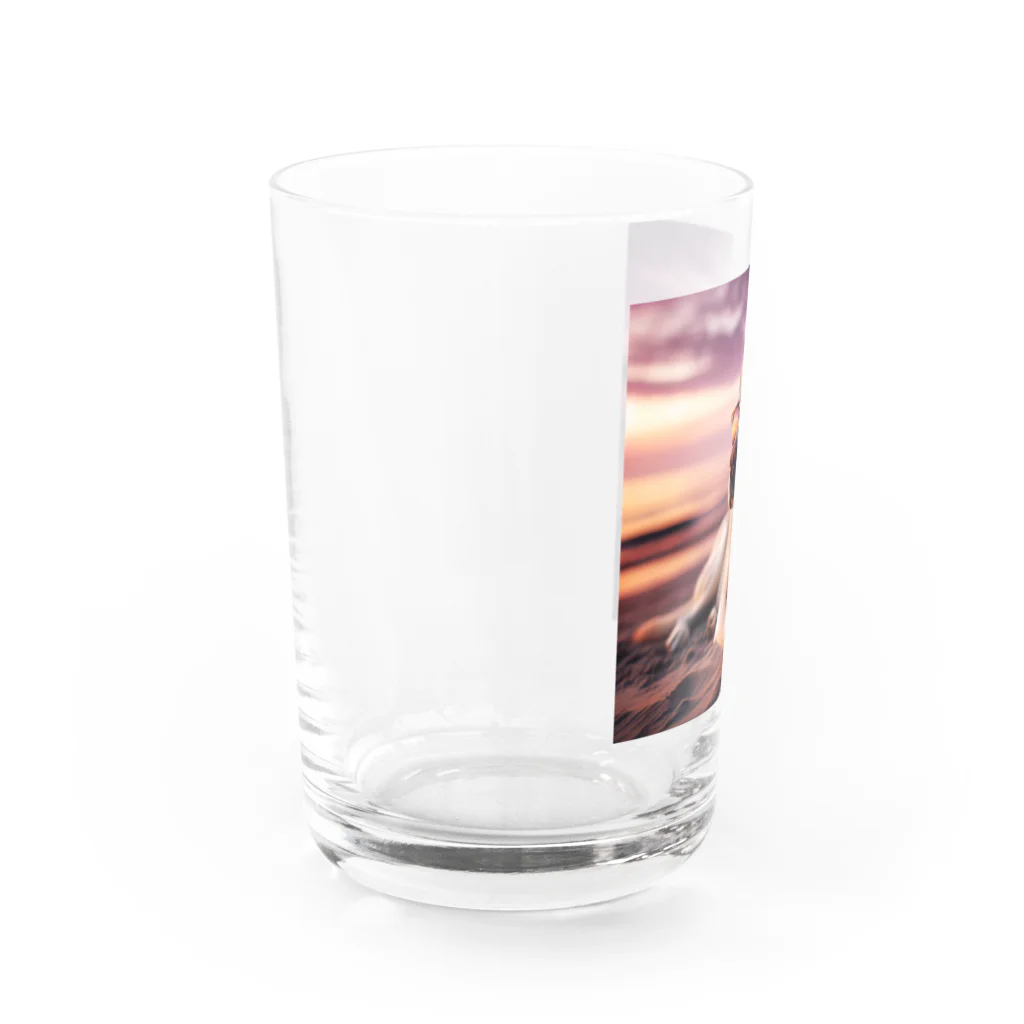 AQUAMETAVERSEのサングラスをかけた、かわいい犬 Marsa 106 Water Glass :left