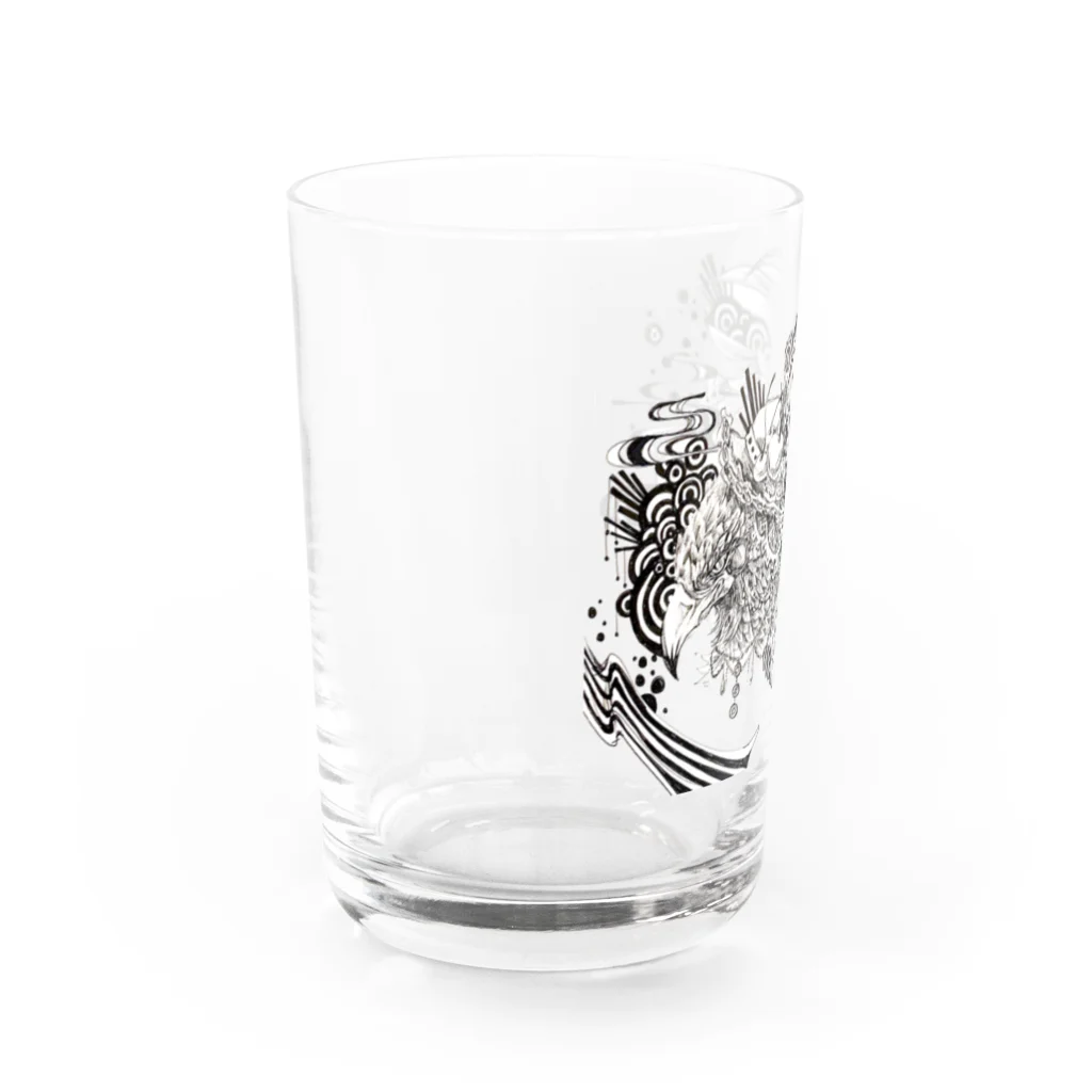はるアトリエ🎨のおしゃれな鷹 Water Glass :left