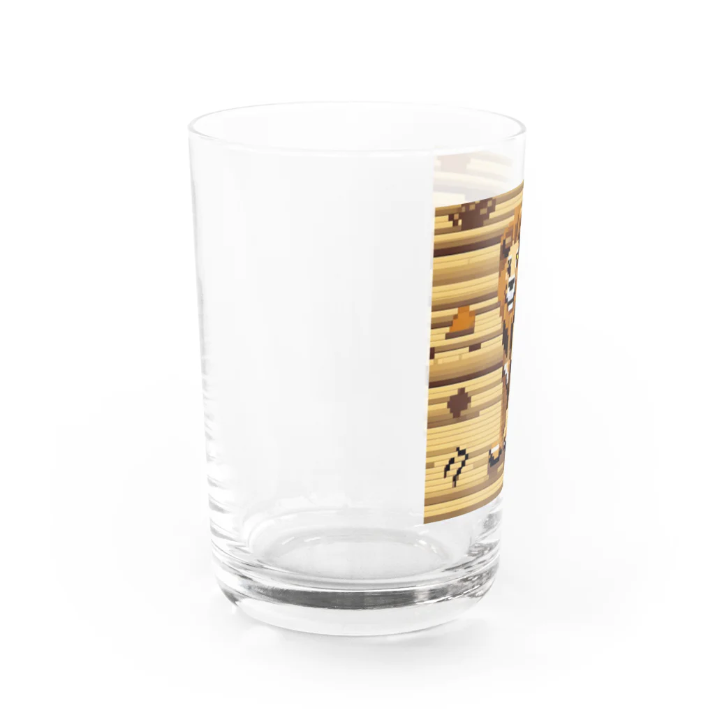 potechi2の走り去るライオンの足跡の部分 Water Glass :left