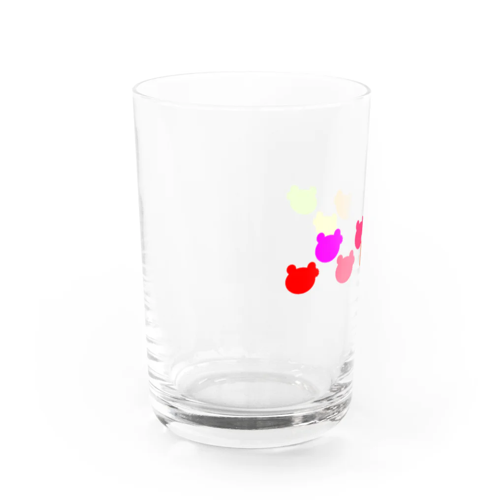 🐸かえるさんと仲間たち🐸のシルエットのかえるさん Water Glass :left