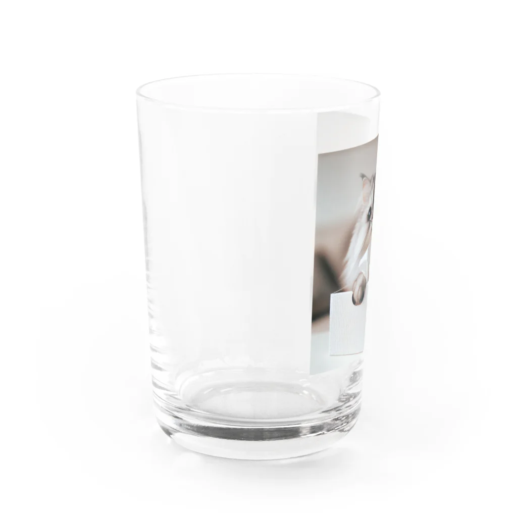 パパネコの暖かいにゃ〜 Water Glass :left