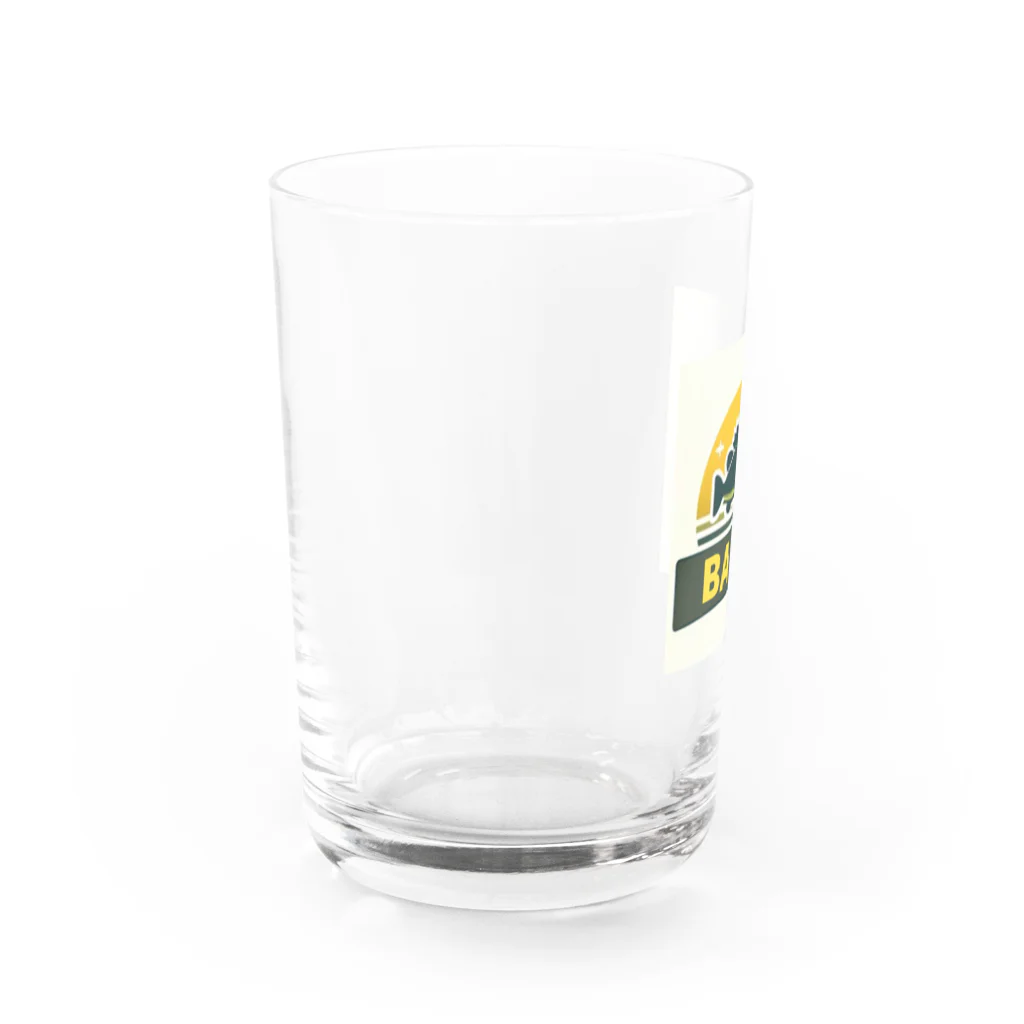 bassblocksのレトロバスロゴ Water Glass :left