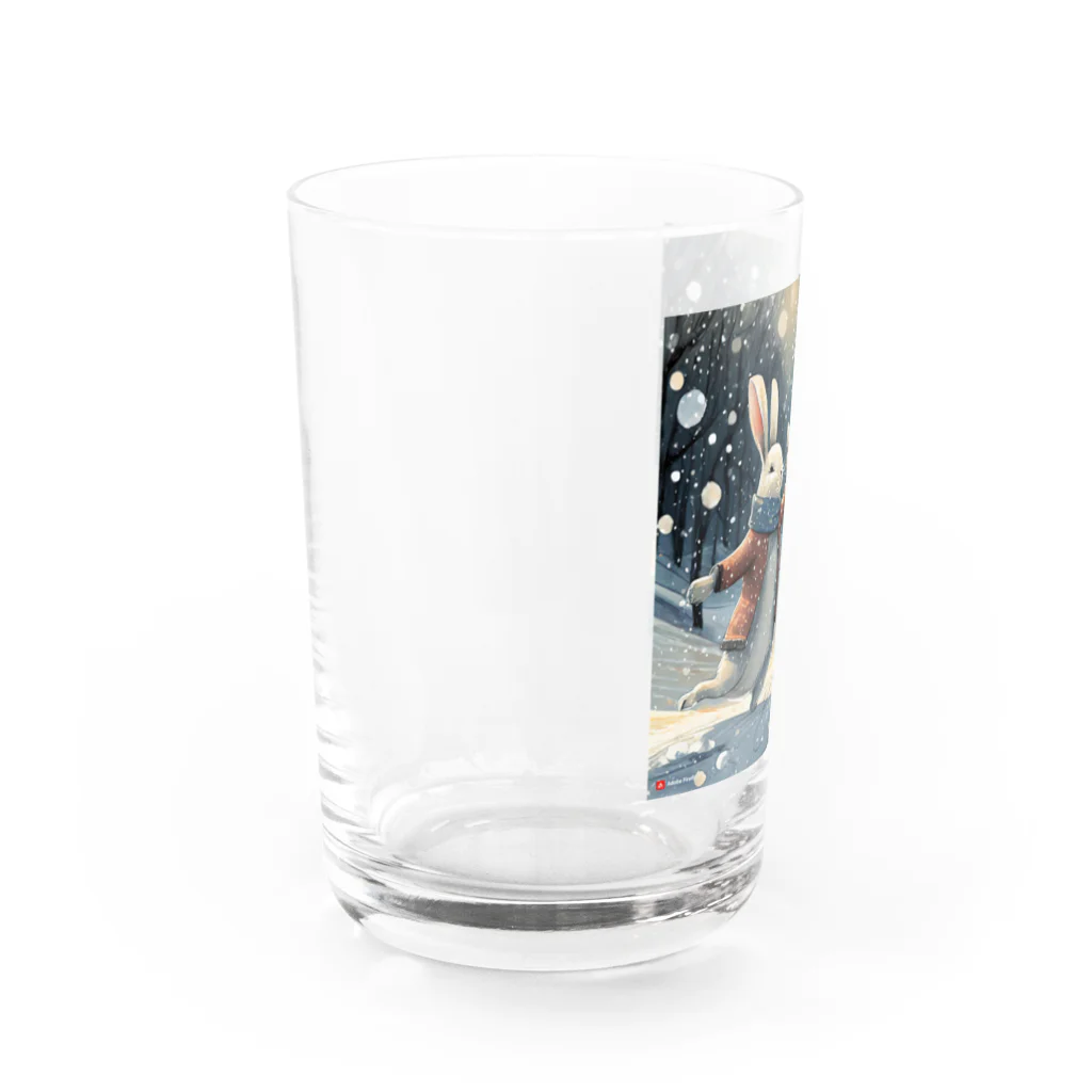 ALICE_nonの踊っているウサギたち Water Glass :left