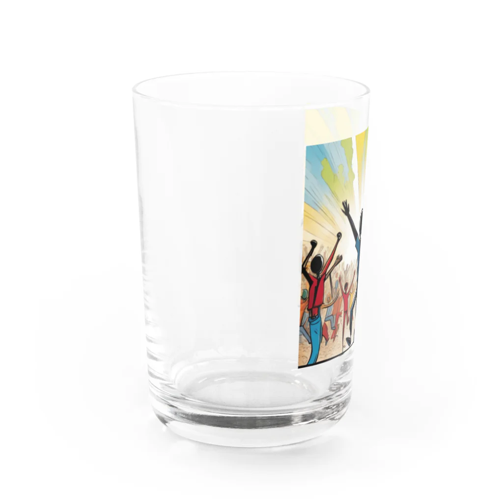 suingoのダイナミック万歳 Water Glass :left