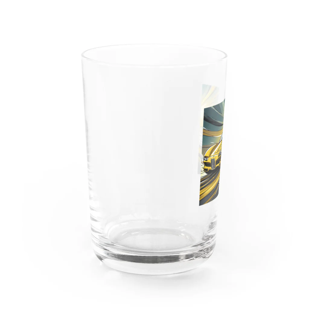 Try Anythingのイエロー スポーツカー コレクション Water Glass :left