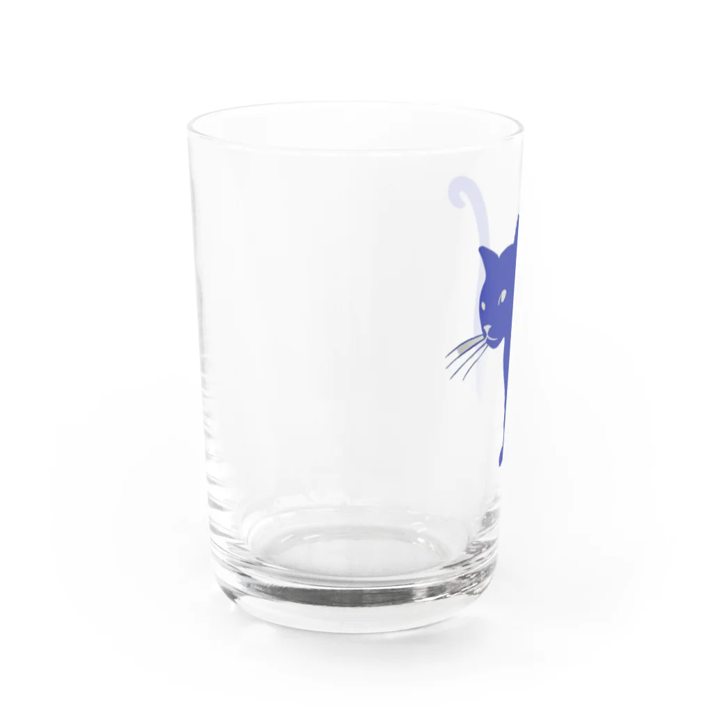 MEGROOVEのシルエットにゃん🐱 Water Glass :left