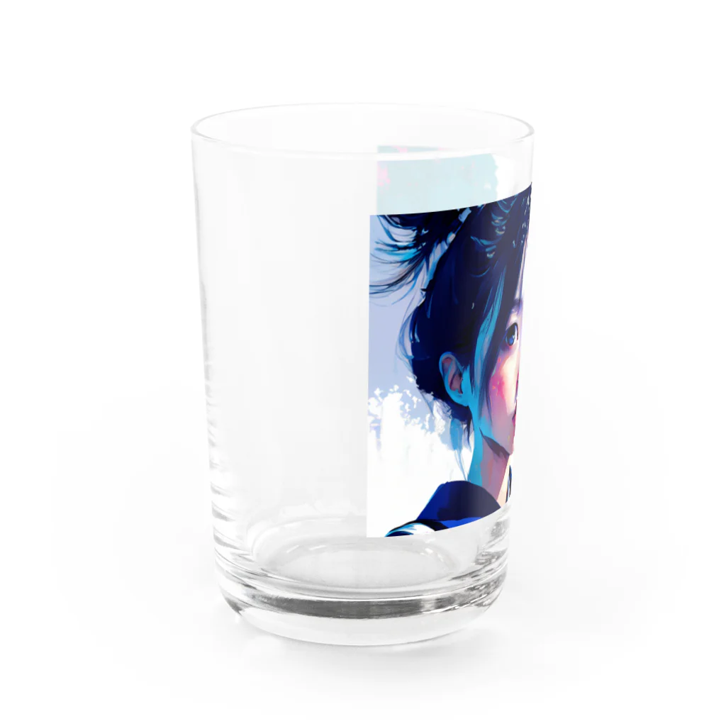 dou-douのblue girl Water Glass :left