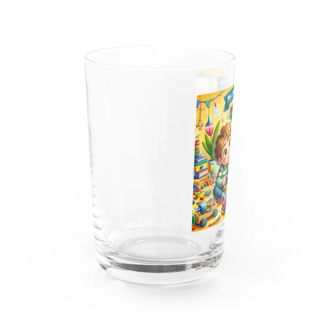 ほっこり絵音舎のぼくのすごいはつめい Water Glass :left