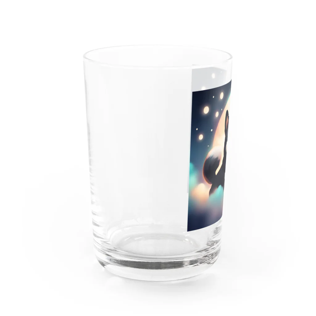 booska810のかわいい黒柴ちゃん Water Glass :left