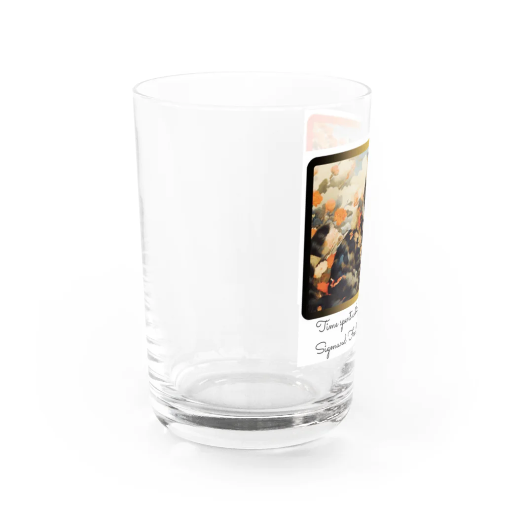 adarahの和風アートと三毛猫 Water Glass :left