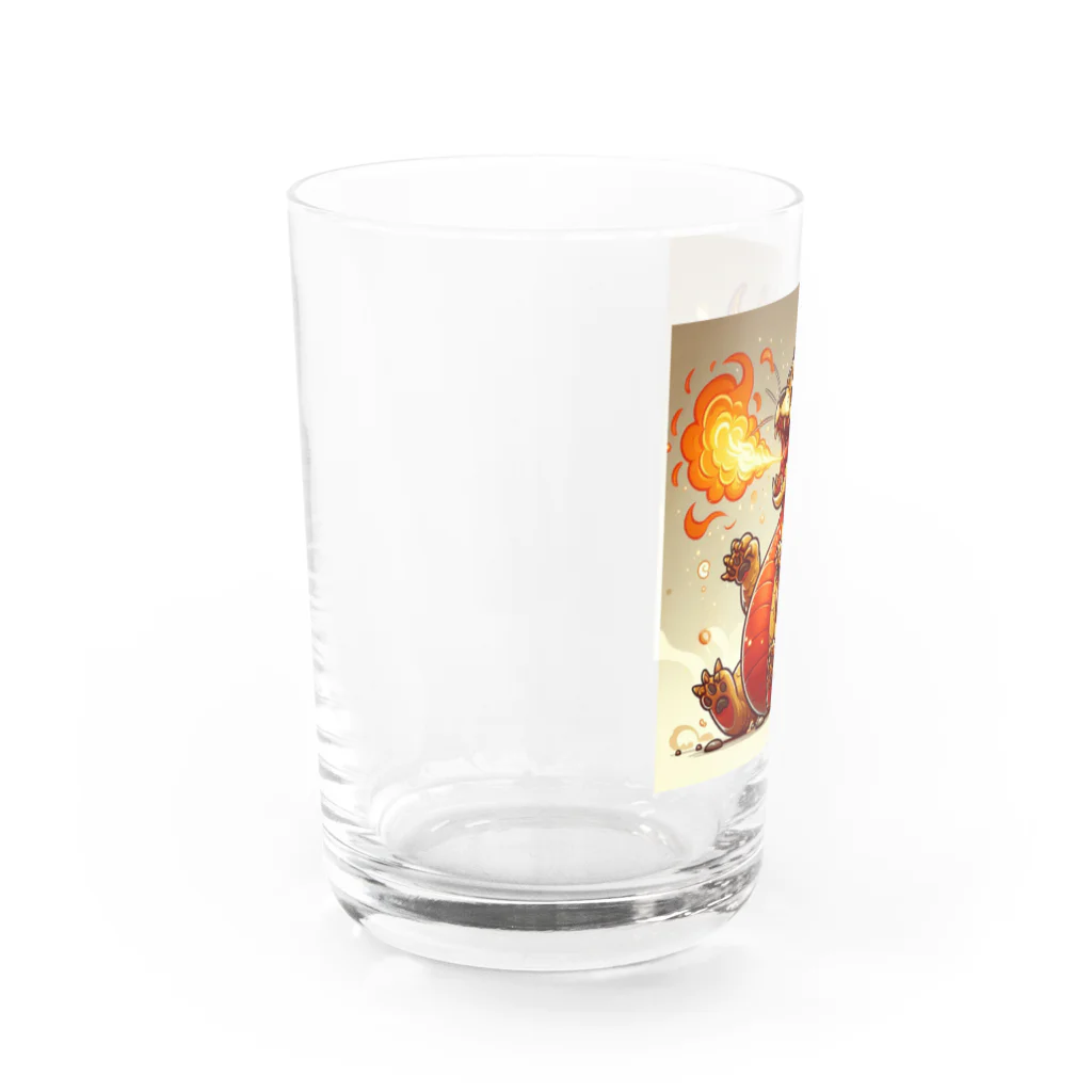 nekodoragonの火噴き猫ドラゴン Water Glass :left