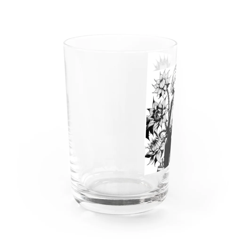 電子のお絵描き屋さんのCool Girl Water Glass :left