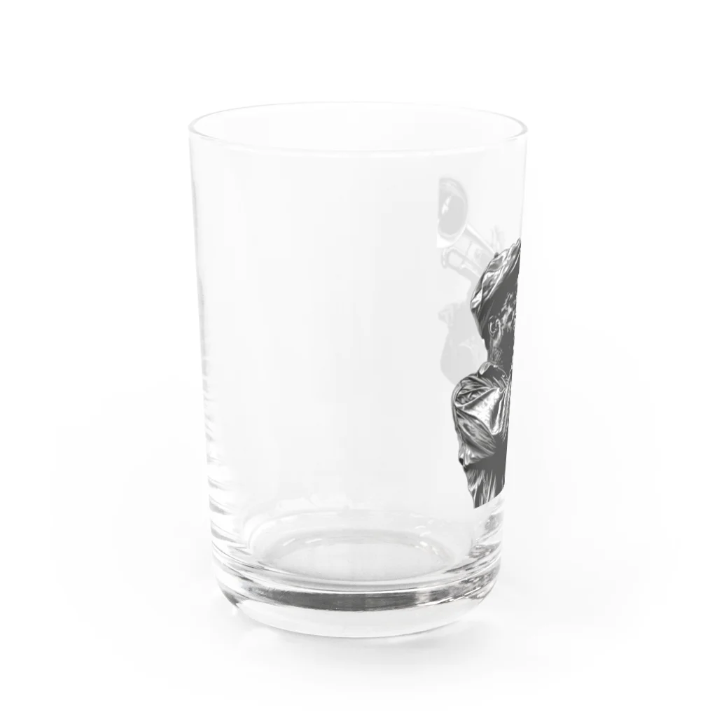 MistyStarkの黒人のトランぺッター Water Glass :left