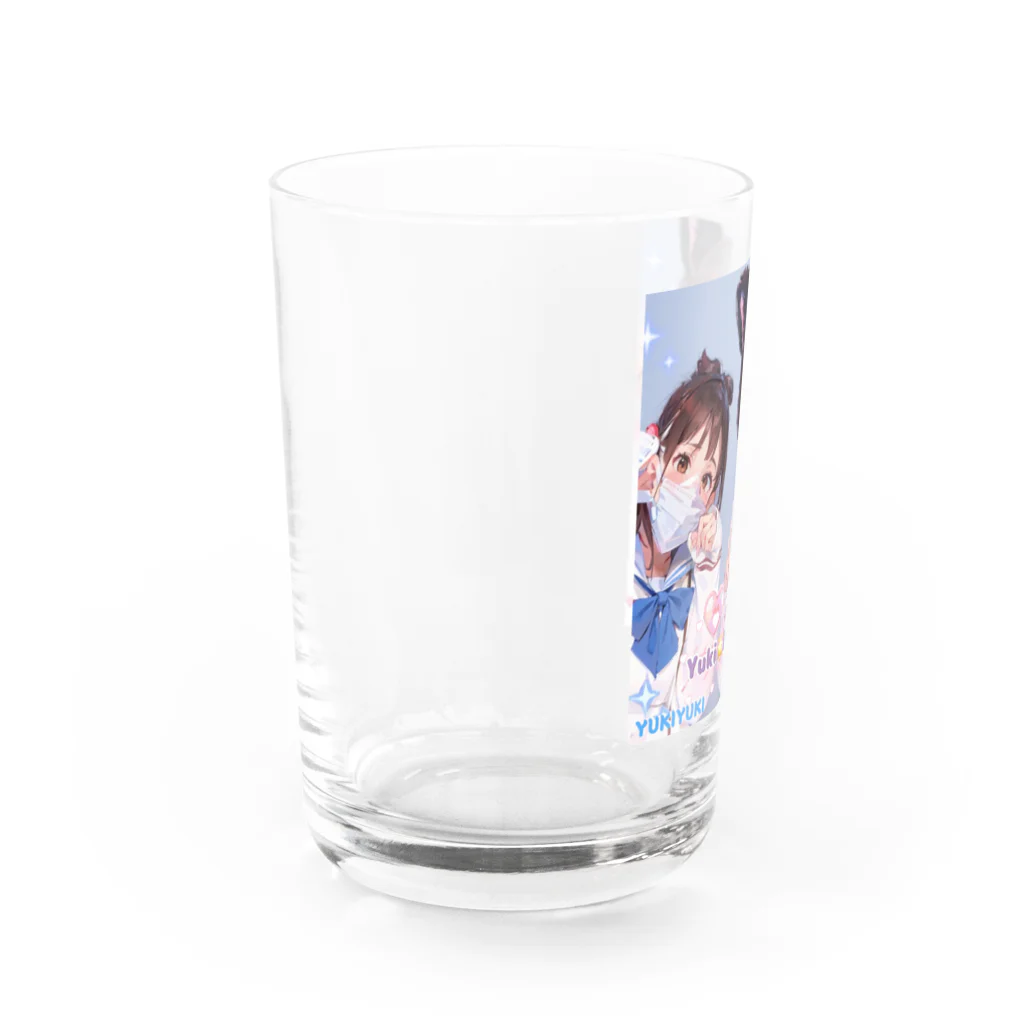 midori_kawaのYuki&JK セーラー服コラボ 夢をつかみ取れ❗️ Water Glass :left