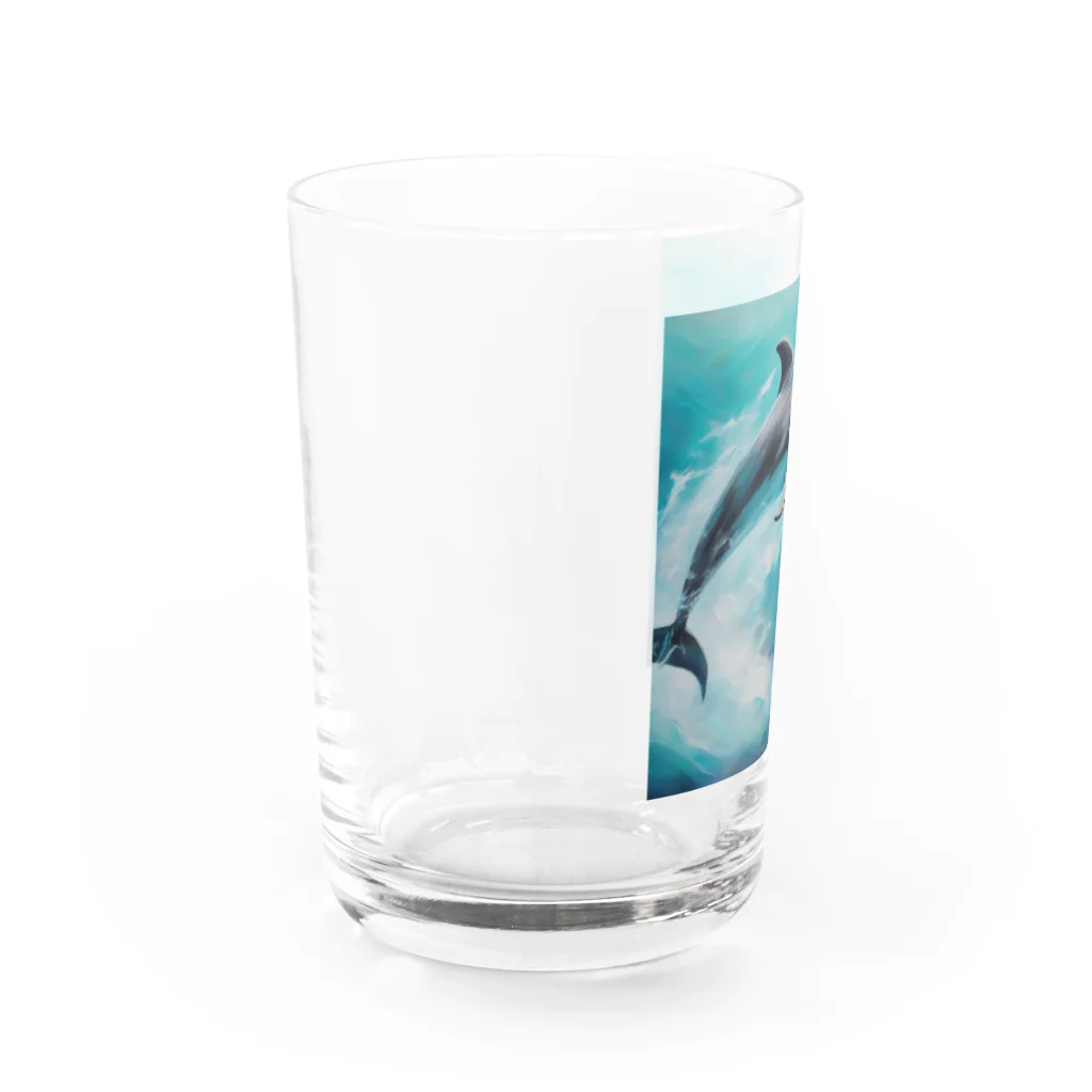 sora377の水中のバレリーナ、イルカ Water Glass :left