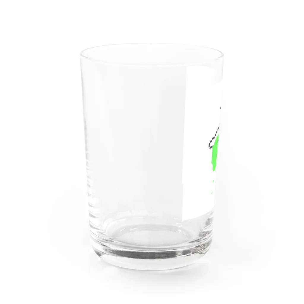 きんぎょのハンガーにかかった緑スライム Water Glass :left