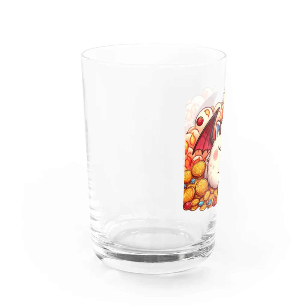 nekodoragonのおやすみ！猫ドラゴン　背景透過ver Water Glass :left