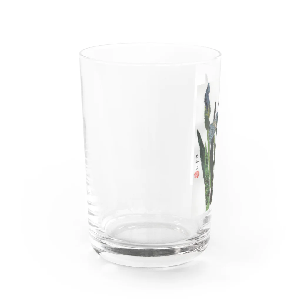 とみよのちぎり絵のとみよのお花 Water Glass :left