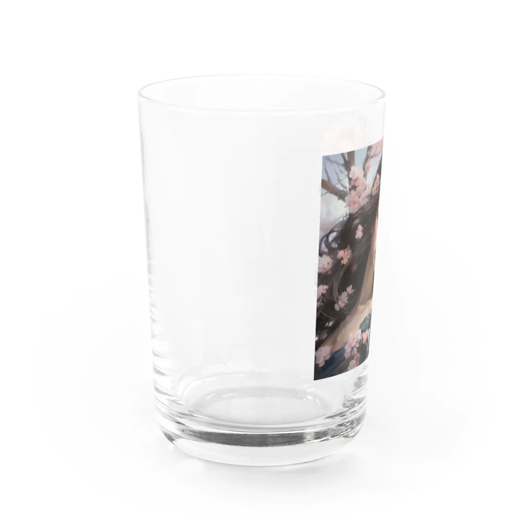 AQUAMETAVERSEの桜の花の中かで、、女性　なでしこ1478 Water Glass :left