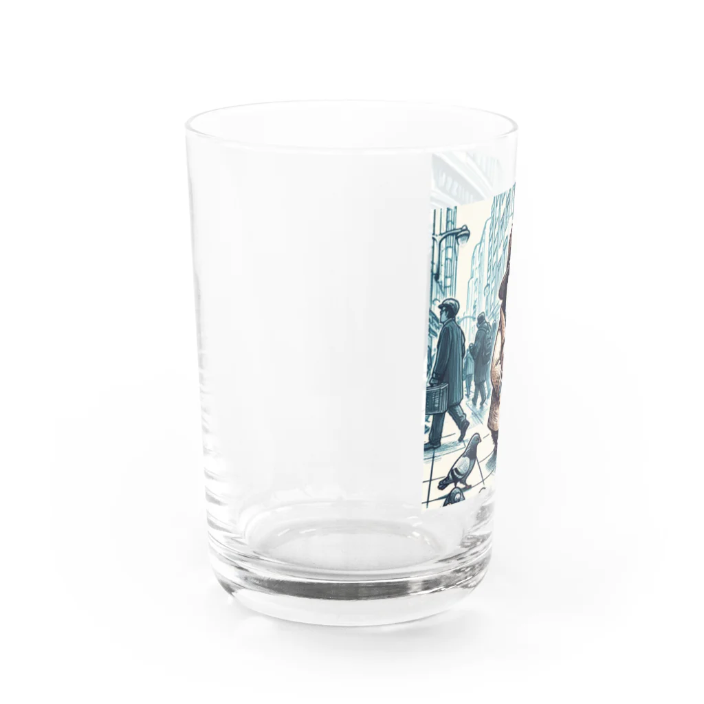 連想系の都会ペンギン Water Glass :left