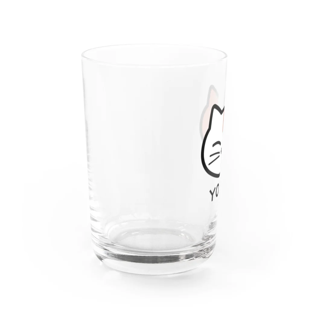 ヨゴ商店のヨゴにゃん（ロゴあり） Water Glass :left