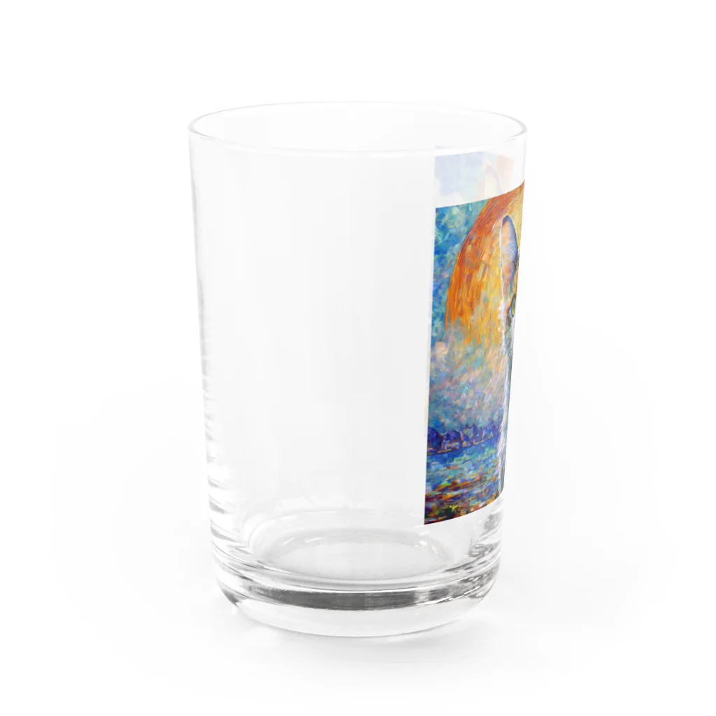 TEPPEI2024の日本の夜明けですニャン Water Glass :left