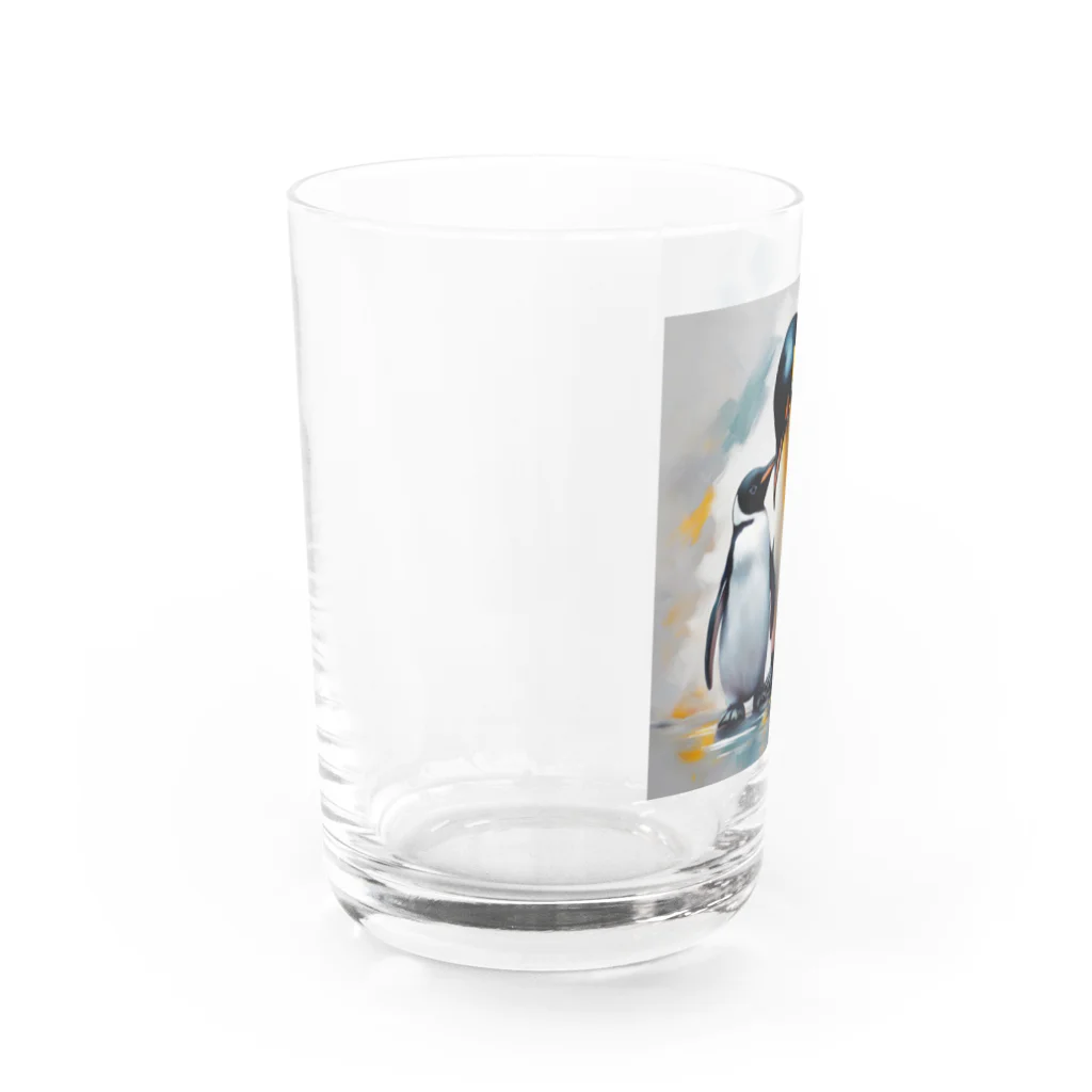 akipen76の愛する家族と幸せに暮らすペンギン Water Glass :left