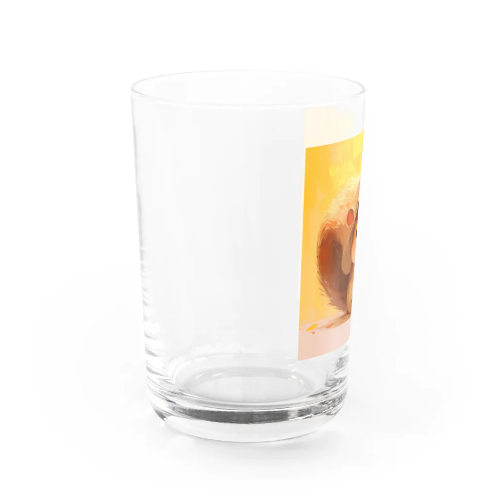 AQUAMETAVERSEの帽子をかぶった可愛いリス Marsa 106 Water Glass :left